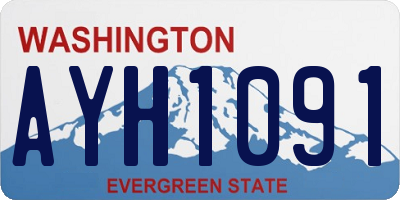 WA license plate AYH1091