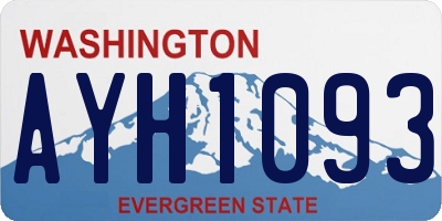 WA license plate AYH1093