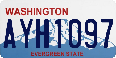 WA license plate AYH1097