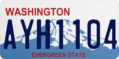 WA license plate AYH1104