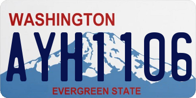 WA license plate AYH1106