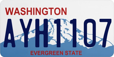 WA license plate AYH1107
