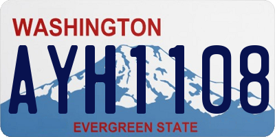 WA license plate AYH1108