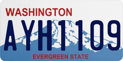WA license plate AYH1109