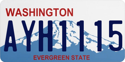 WA license plate AYH1115