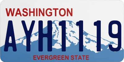 WA license plate AYH1119