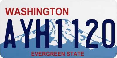WA license plate AYH1120