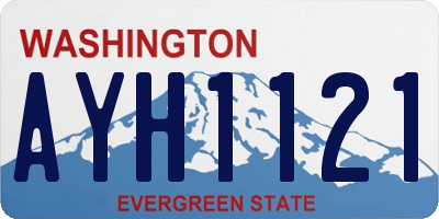 WA license plate AYH1121