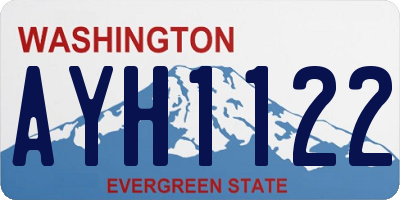 WA license plate AYH1122