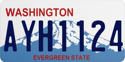 WA license plate AYH1124