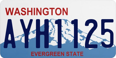 WA license plate AYH1125