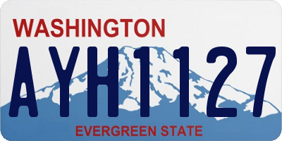 WA license plate AYH1127