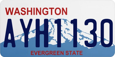 WA license plate AYH1130