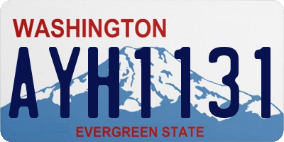 WA license plate AYH1131