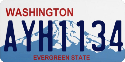 WA license plate AYH1134