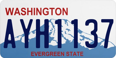WA license plate AYH1137