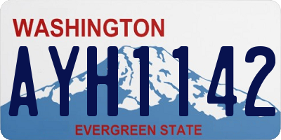 WA license plate AYH1142