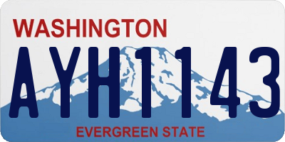 WA license plate AYH1143