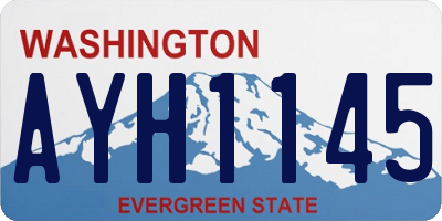 WA license plate AYH1145