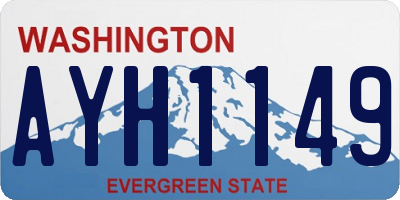 WA license plate AYH1149