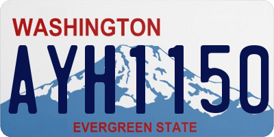 WA license plate AYH1150