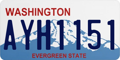 WA license plate AYH1151