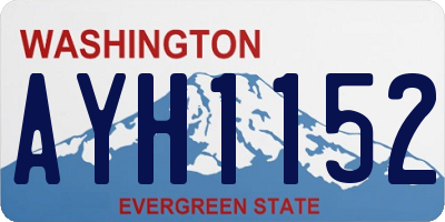 WA license plate AYH1152