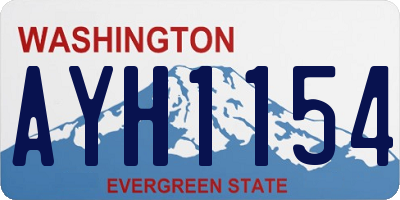 WA license plate AYH1154
