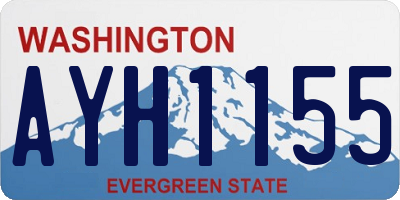 WA license plate AYH1155