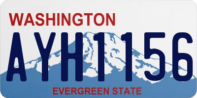 WA license plate AYH1156