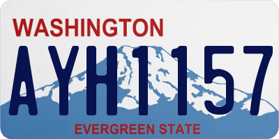WA license plate AYH1157
