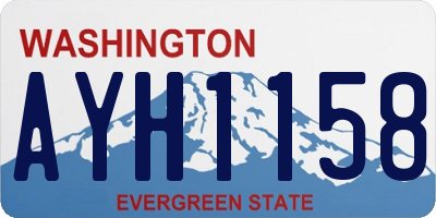 WA license plate AYH1158