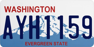 WA license plate AYH1159