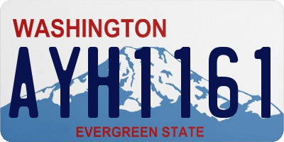 WA license plate AYH1161