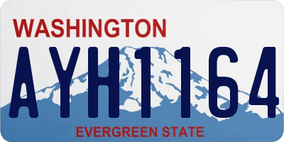 WA license plate AYH1164
