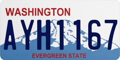 WA license plate AYH1167