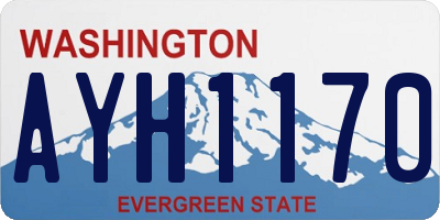 WA license plate AYH1170