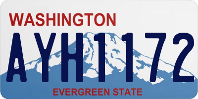 WA license plate AYH1172