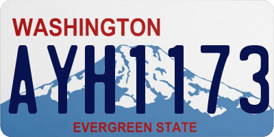 WA license plate AYH1173