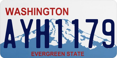 WA license plate AYH1179