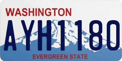 WA license plate AYH1180