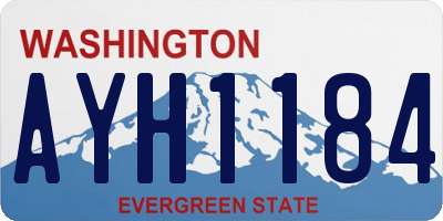 WA license plate AYH1184