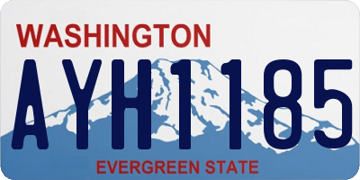WA license plate AYH1185