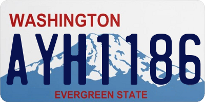 WA license plate AYH1186
