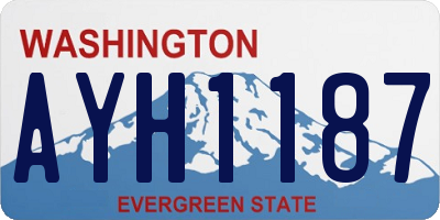 WA license plate AYH1187