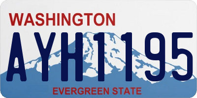 WA license plate AYH1195