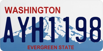 WA license plate AYH1198