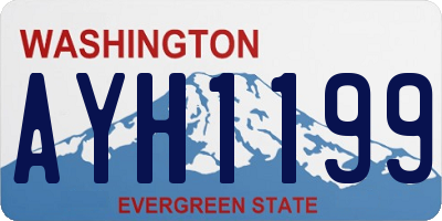 WA license plate AYH1199