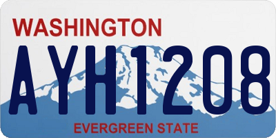 WA license plate AYH1208