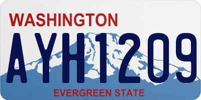 WA license plate AYH1209